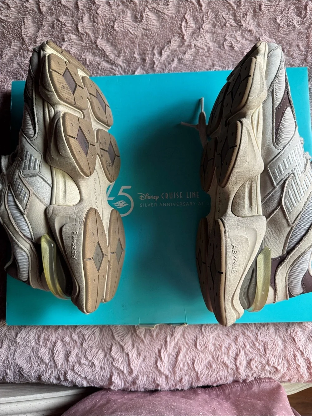 New Balance Beige and Brown Retro Runner Sneakers